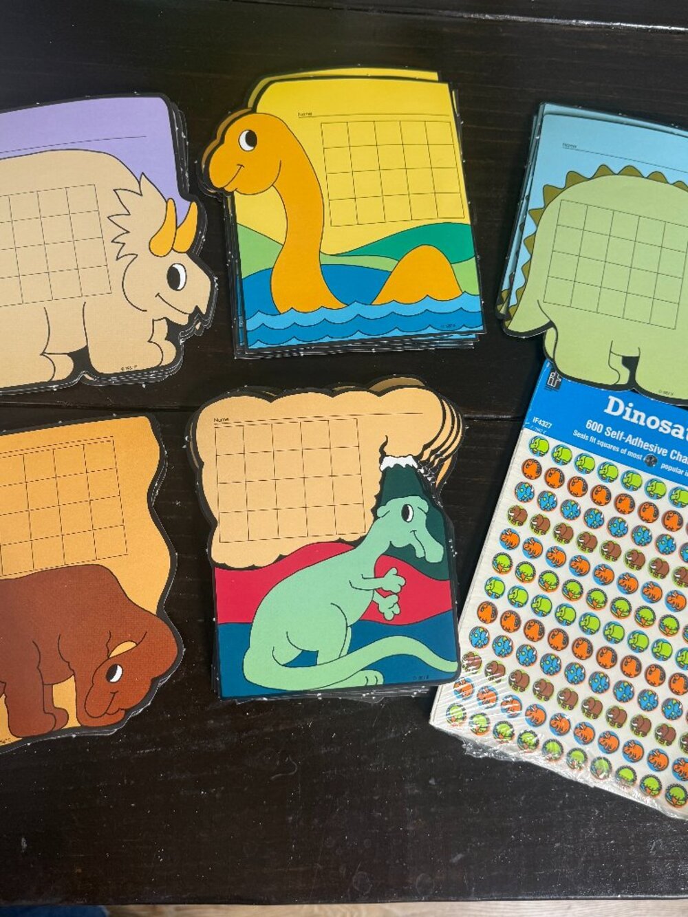 Dinosaur Lot Vintage 1987 Instructional Fair Stickers Reward Behavior Charts
